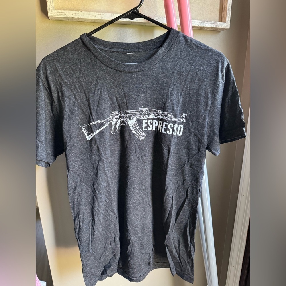 New Black Rifle Coffee Company Stencil AK-47 T-Shirt in Vintage Black - Picture 3 of 4